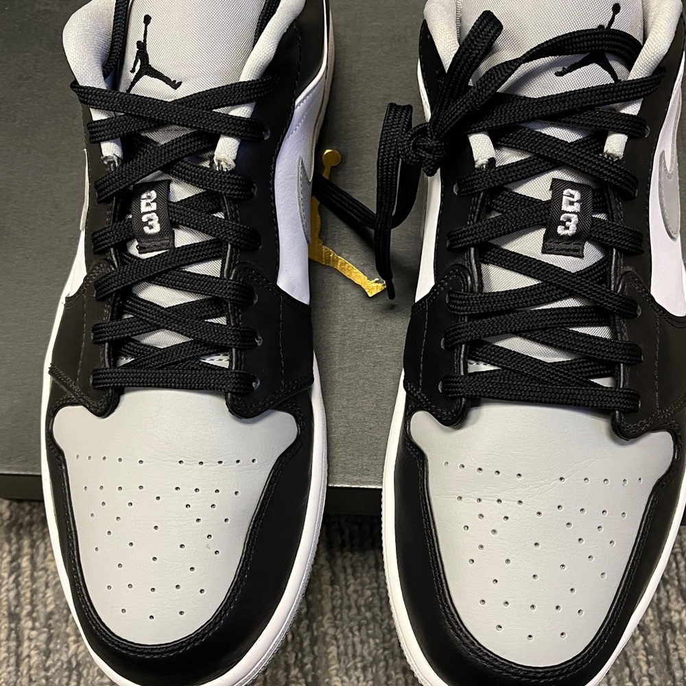 Nike Air Jordan 1 Low Black and Smoke Gray. “Shadow” - Picture 3 of 10